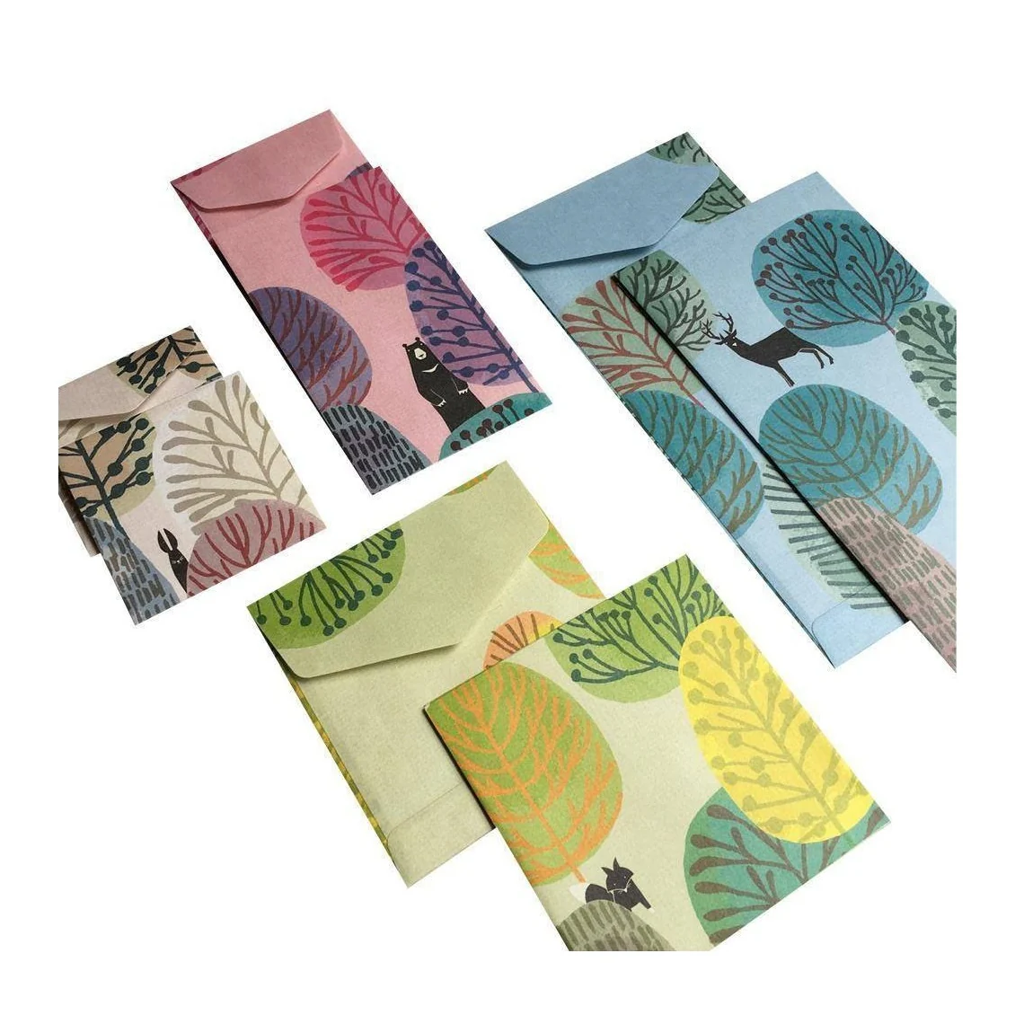 Midori Gasa Gasa Envelope Set Woodland - Image 2