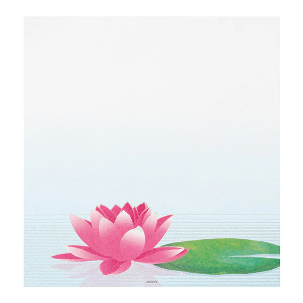 Midori Kami Letter Paper Set (Mirror Water Lily) - Image 3