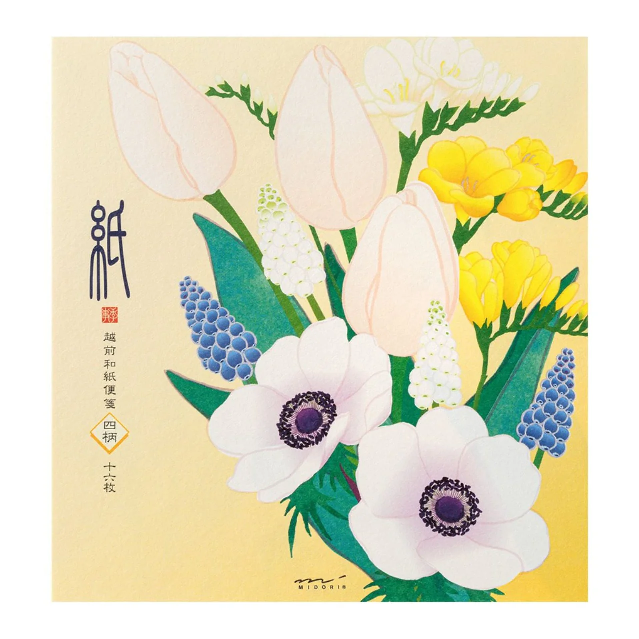 Midori Kami Letter Paper - Spring Flowers