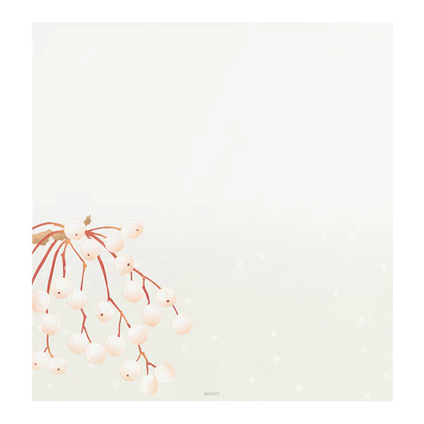 Midori Kami Letter Set Winter Harvest Berries - Image 4