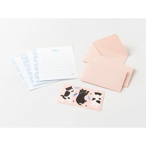 Midori Message Letter Set - Cat - Image 3