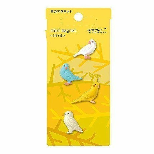 Midori Mini Magnet Bird 4pc
