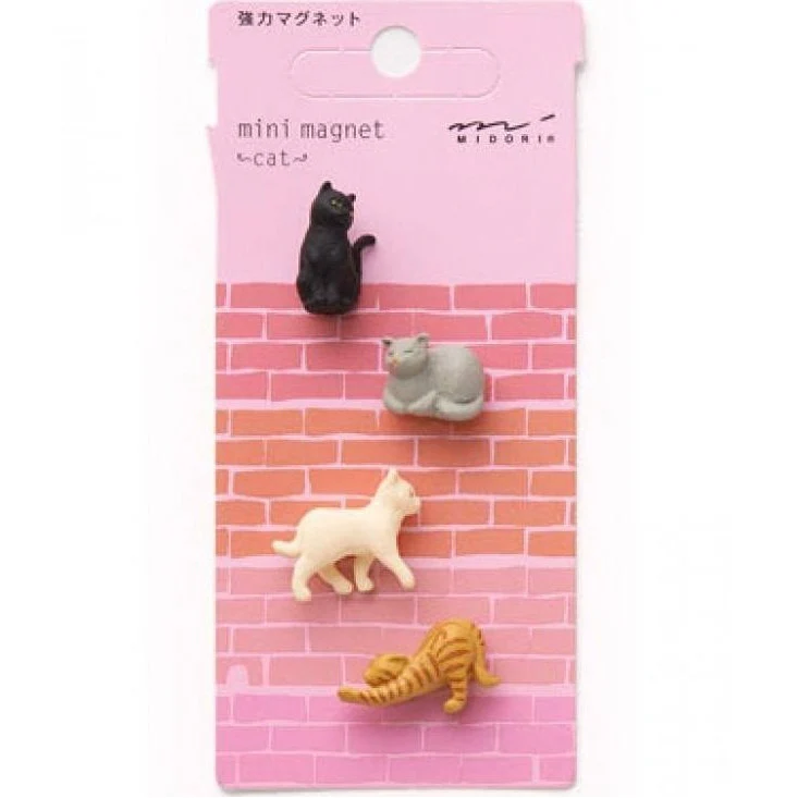 Midori Mini Magnet - Cat 4pc