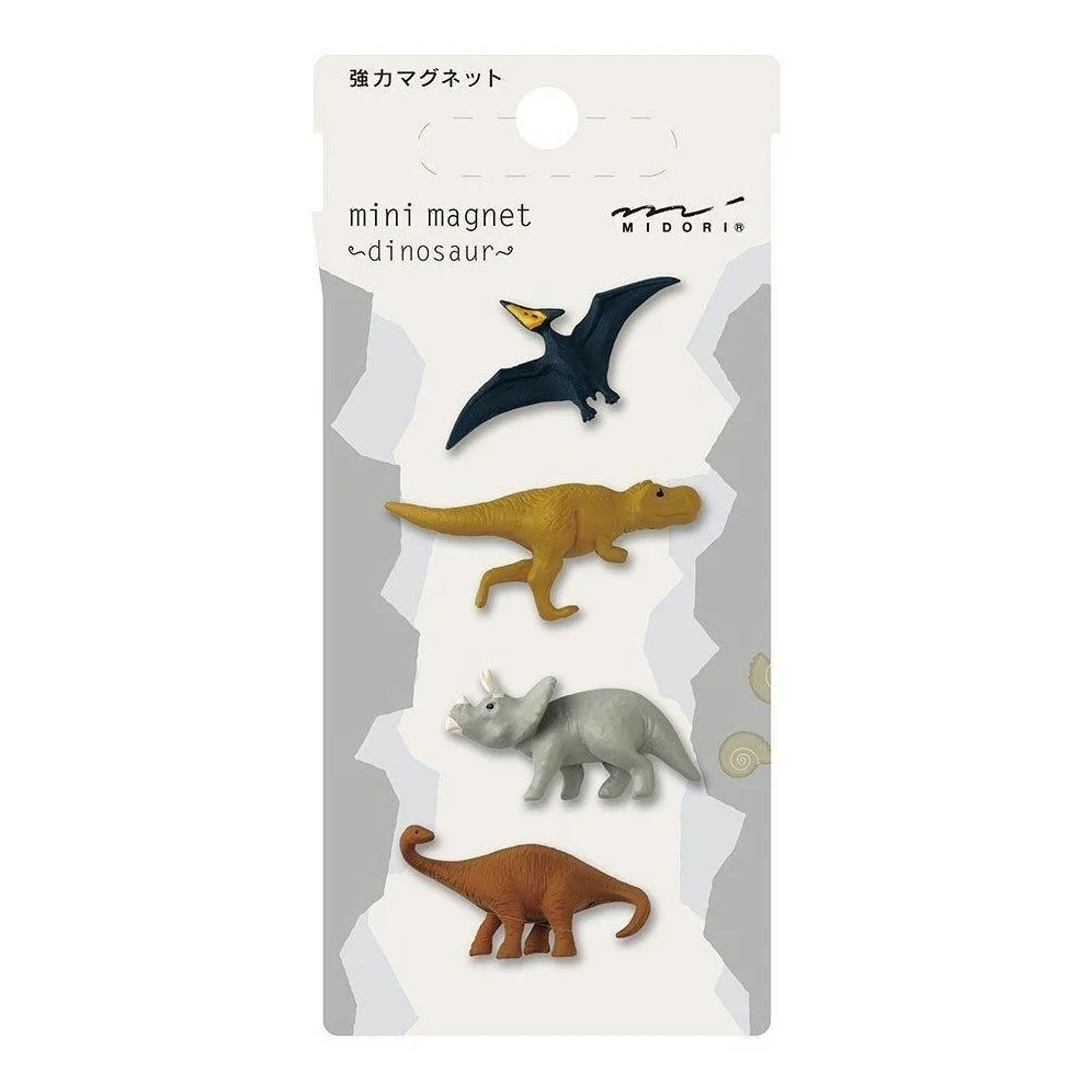 Midori Mini Magnet Dinosaur 4pc