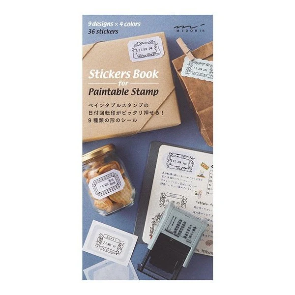 Midori Stickers Book for Paintable Stamp 36 Stickers