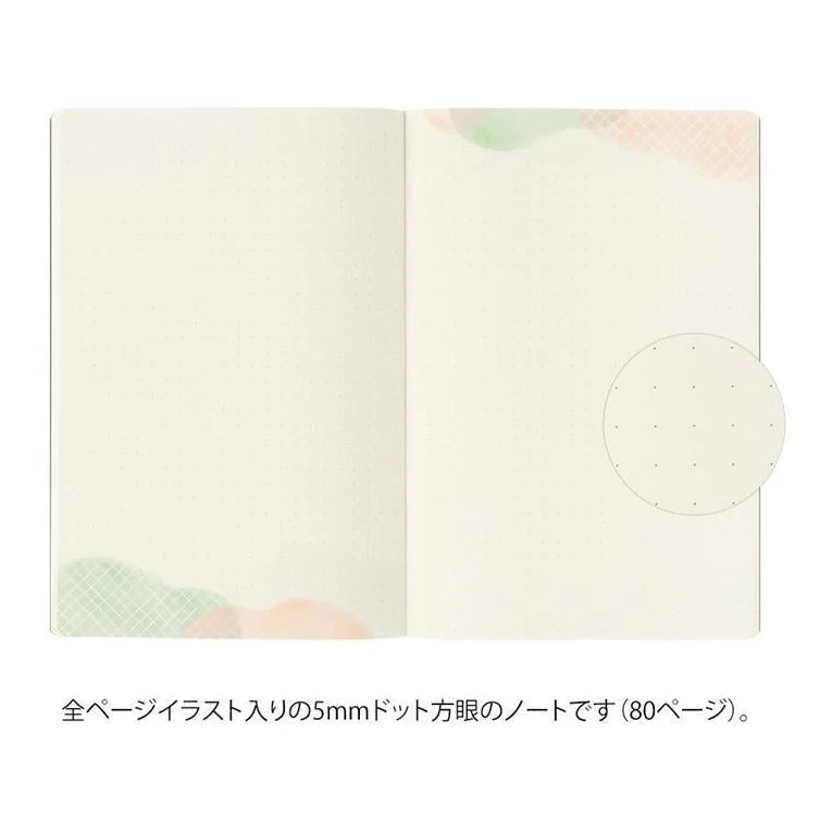 Midori Yuru Log Notebook Water Colour B6 Dot Grid 5mm - Image 5