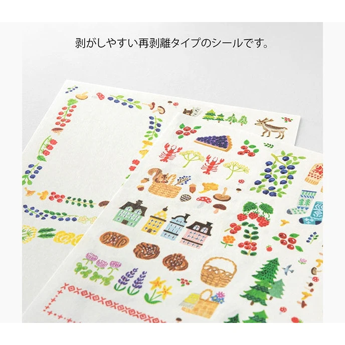 Midori Yuru Log Planner Sticker Sheets 2P - Scandinavia - Image 3