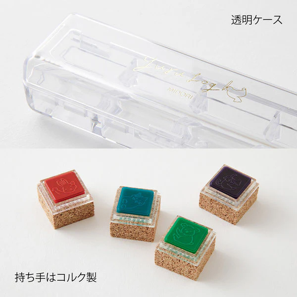 Midori Yuru Log Pre-inked Stamp - Animal Poses - Image 5