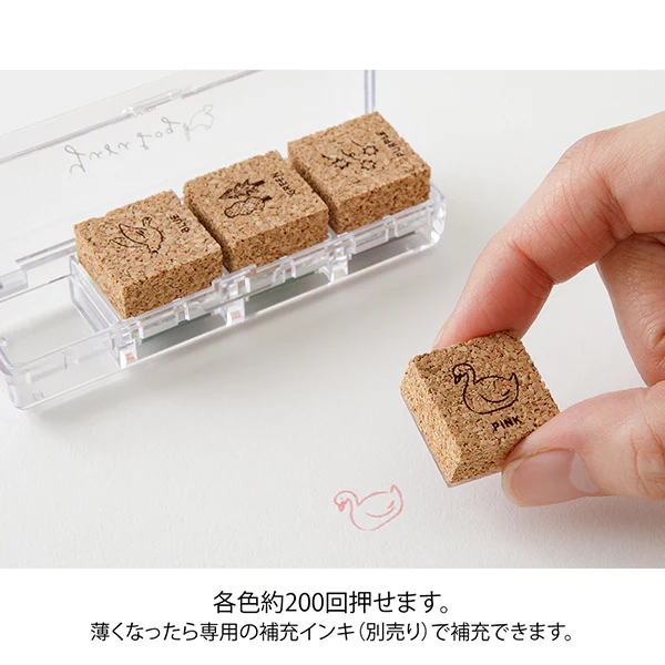 Midori Yuru Log Pre-inked Stamp - Forest - Image 4