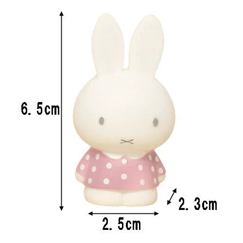Miffy Figurine Finger Puppet - Pink Polka Dot Dress Miffy - Image 2