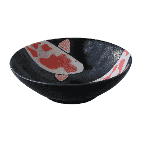 Japanese Koi Fish Small Bowl 14.5D 4.5H