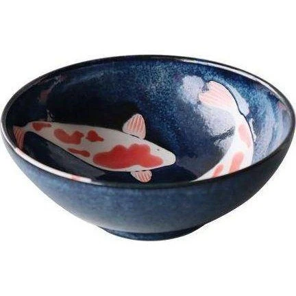 Japanese Koi Fish Ramen Bowl 21.5D 8H