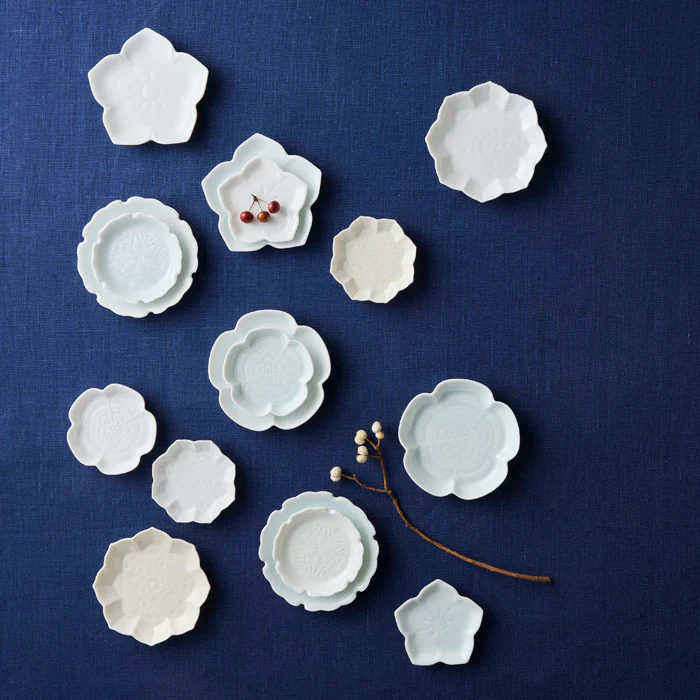 Miyama Gaku Mokko Small Dish - White - Image 4