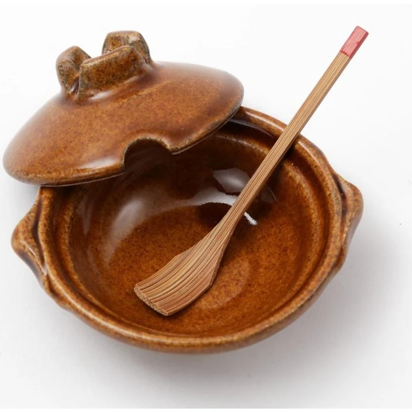 Nagatanien Chibi Brown Ame Donabe Seasoning Pot - Image 4