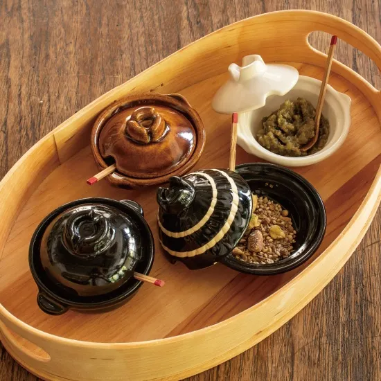 Nagatanien Chibi Brown Ame Donabe Seasoning Pot - Image 6