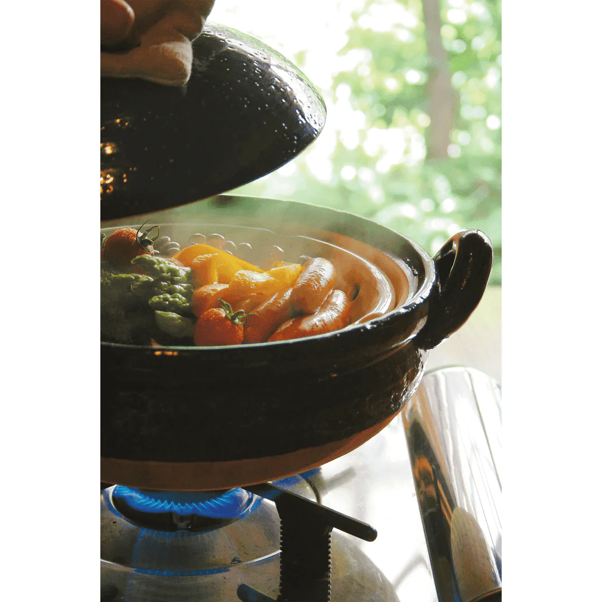 Nagatanien Mushi Nabe Clay Pot Steamer 2L - Image 3