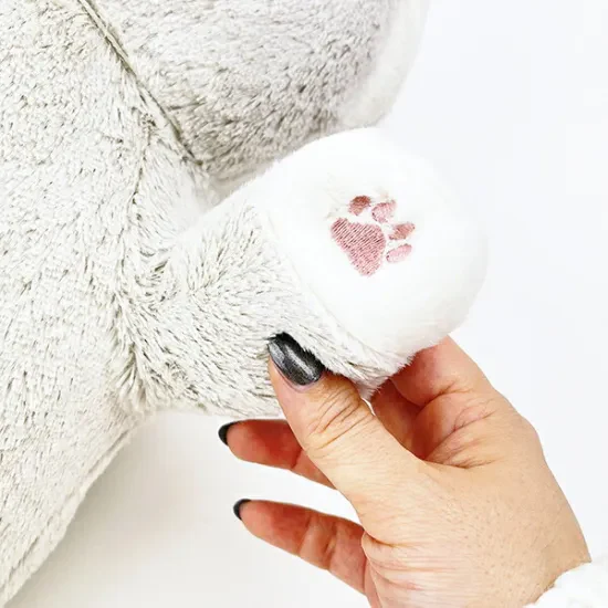 Nemunemu Hug Cat Plushie Silver Tabby Saba - Image 4