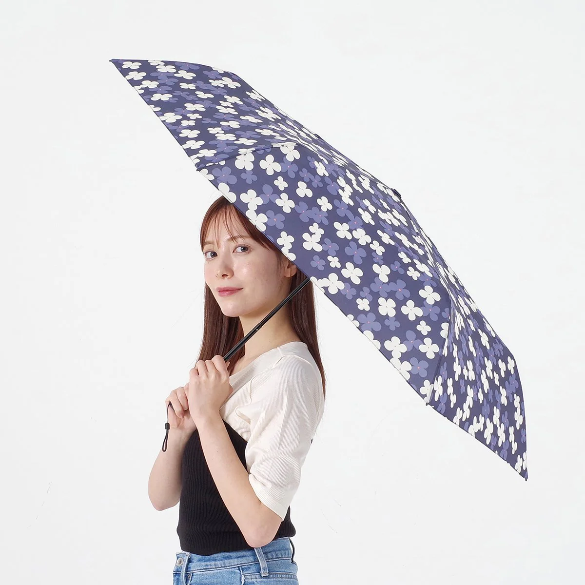 Nifty Colors Scandinavian Flowers Compact Umbrella 55cm - Image 6
