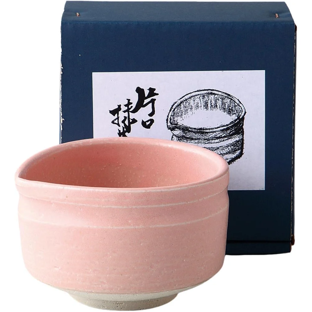 Peach Pink Neri Matcha Bowl with Spout - Image 2