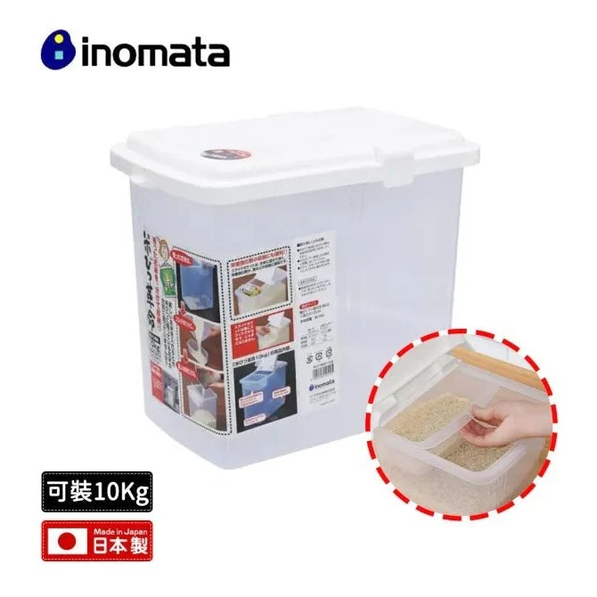 Inomata Rice Storage Container with Wheels 10kg - Image 2