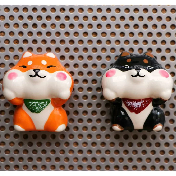 Ryukodo Chubby Cheeks Magnet - Black Shiba Inu - Image 2
