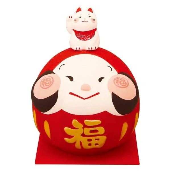 Ryukodo Daruma and Mini Maneki Neko