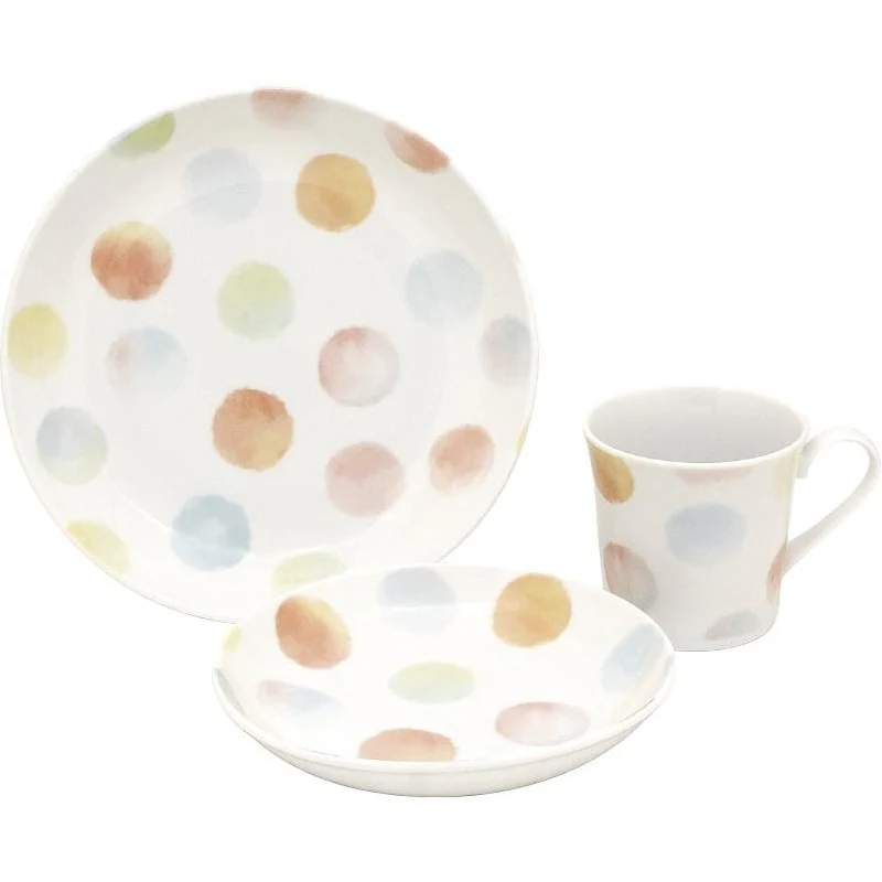 Sango Minoware Water Colour Dot Tableware Set 3P