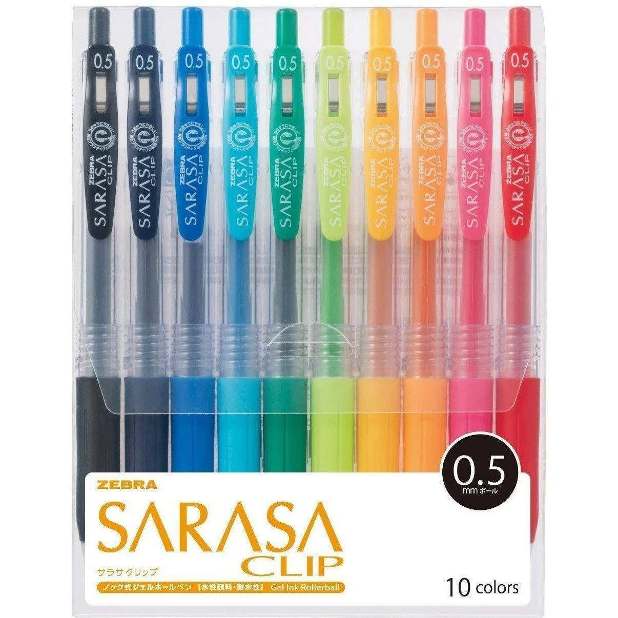 Zebra Sarasa Clip Pen 0.5mm 10-colour Set