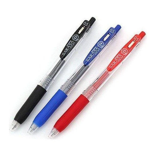 Zebra Sarasa Clip Pen 0.5mm 3-colour Set - Image 2