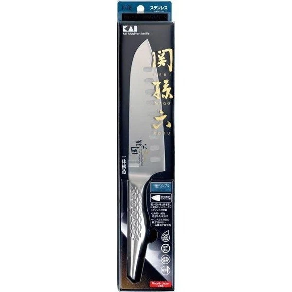 Kai Seki Magoroku Shoso Dimple Santoku Knife 165mm