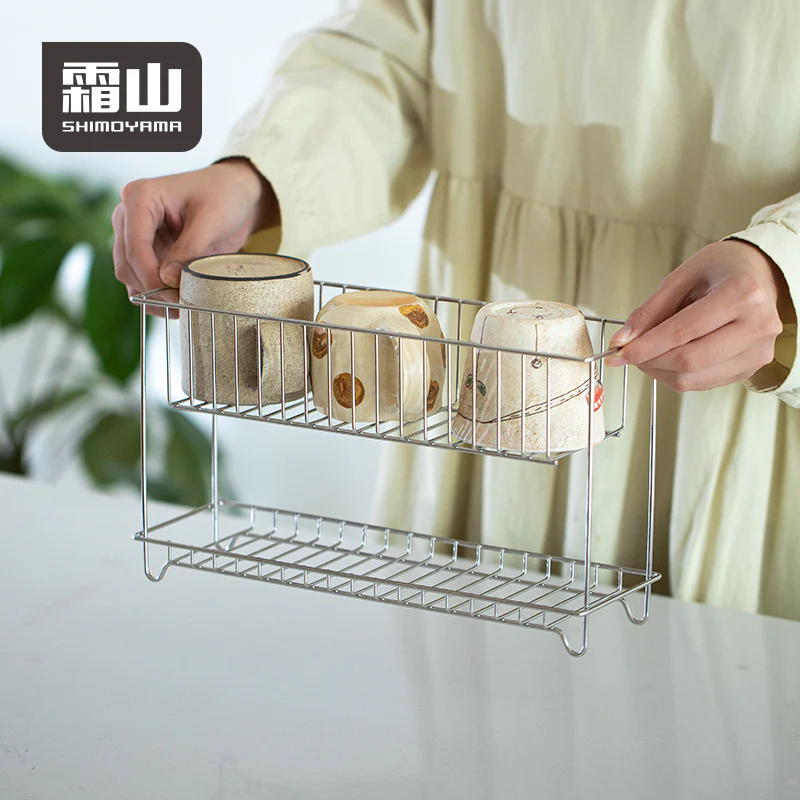 Shimoyama 304 Stainless Steel 2 Tier Storage Basket - Image 3