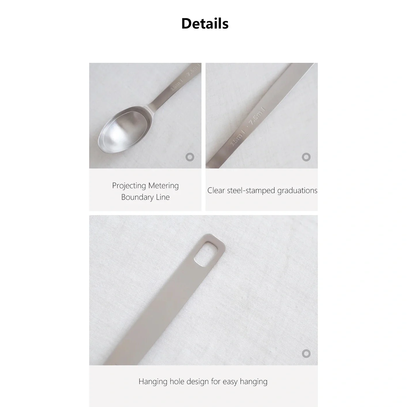 Shimoyama 304 Stainless Steel Double Graduated Measuring Spoon 7.5/15ml - Image 9