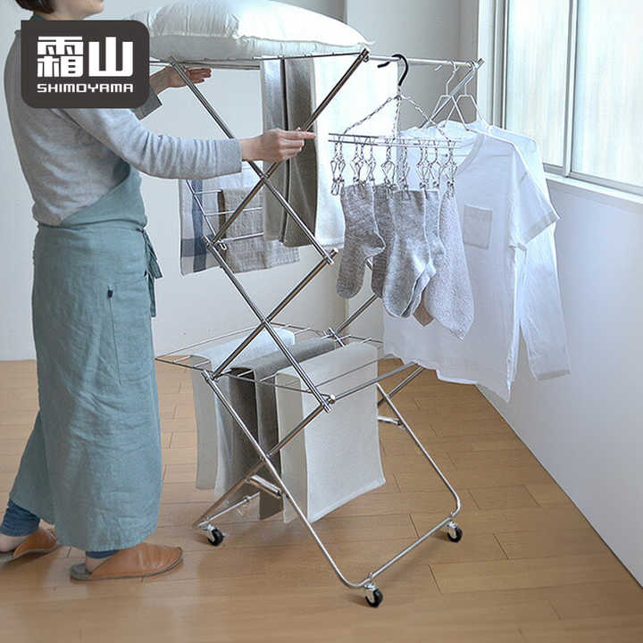 Shimoyama 304 Stainless Steel Foldable W-Shaped Drying Rack - Image 3
