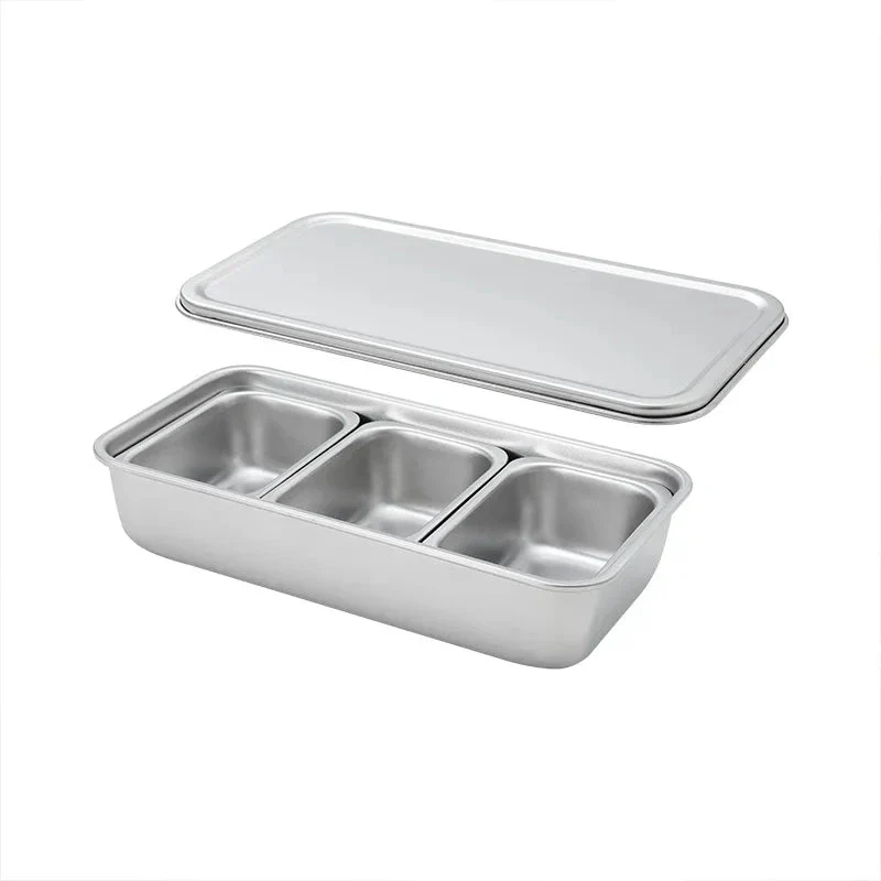 Shimoyama 304 Stainless Steel Seasoning Box - 3 Compartments