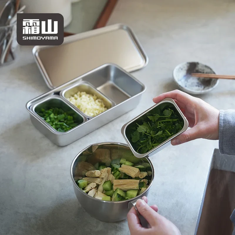 Shimoyama 304 Stainless Steel Seasoning Box - 3 Compartments - Image 3