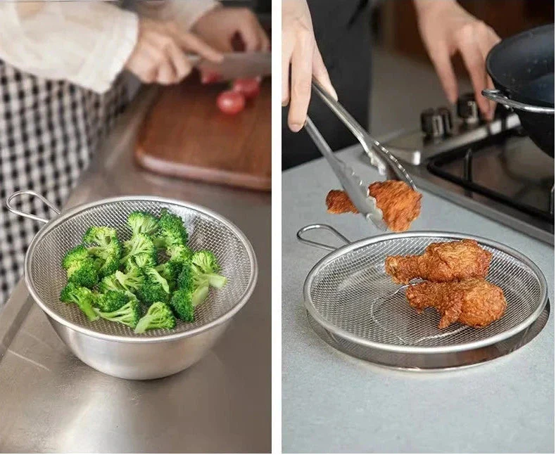 Shimoyama 304 Stainless Steel Strainer Mixing Bowl - 23cm Set of 6 - Image 10