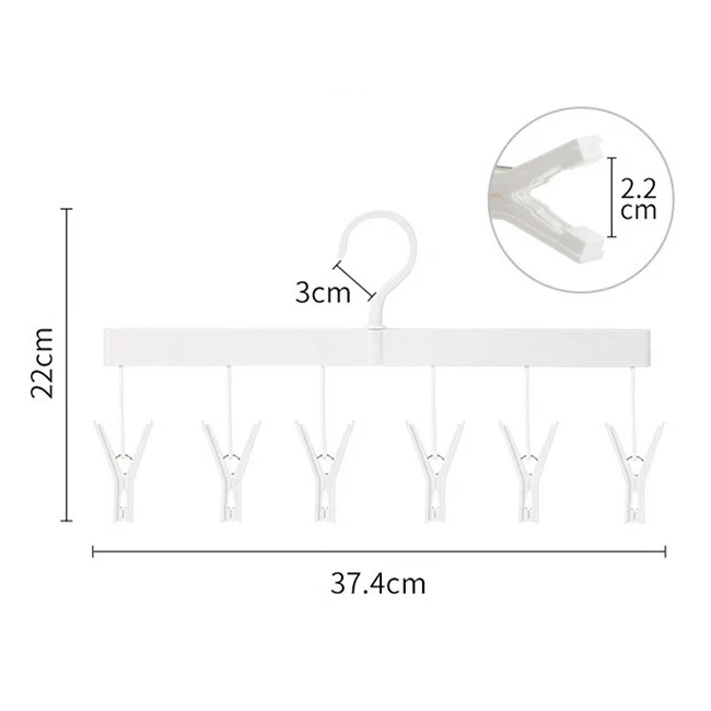Shimoyama ABS 6 Clothes Hanger Pegs - Image 3