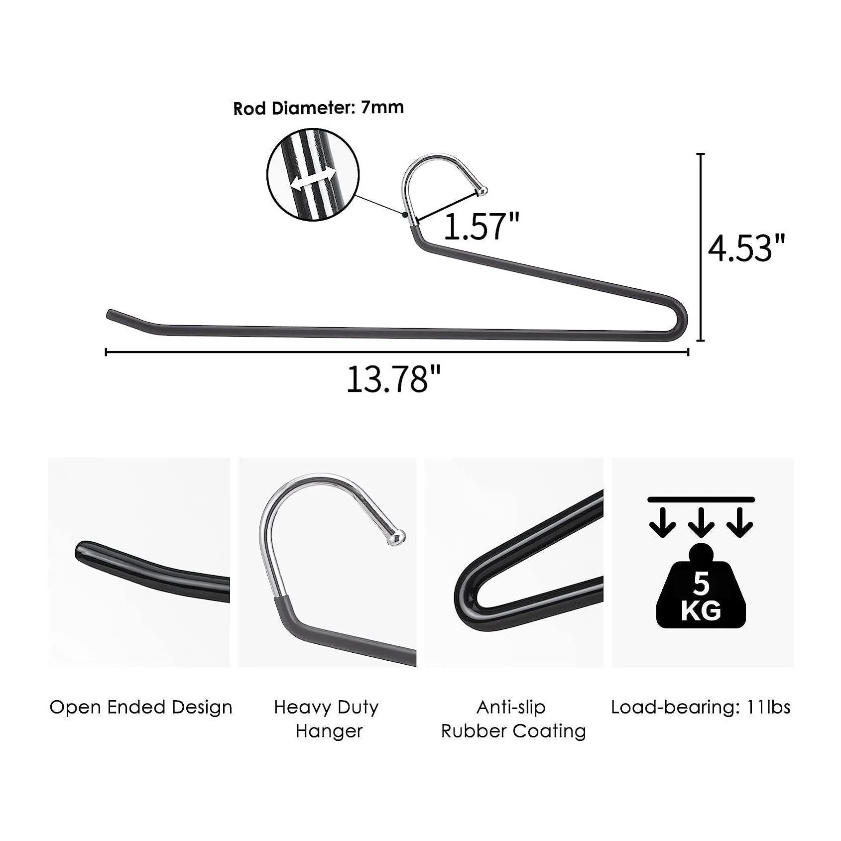 Shimoyama Anti-Slip Trouser Hangers (5pcs) - Image 11