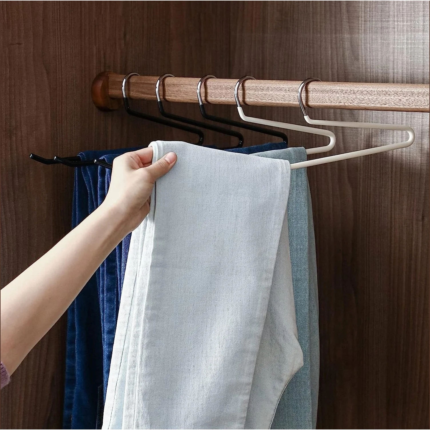 Shimoyama Anti-Slip Trouser Hangers (5pcs) - Image 5