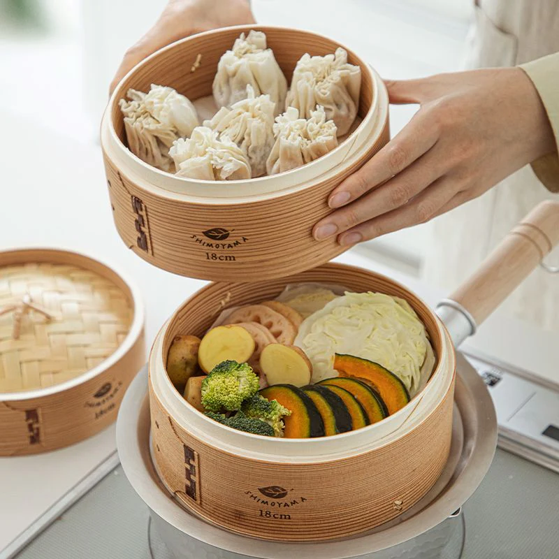 Shimoyama Bamboo Steamer Set 18cm - Image 4