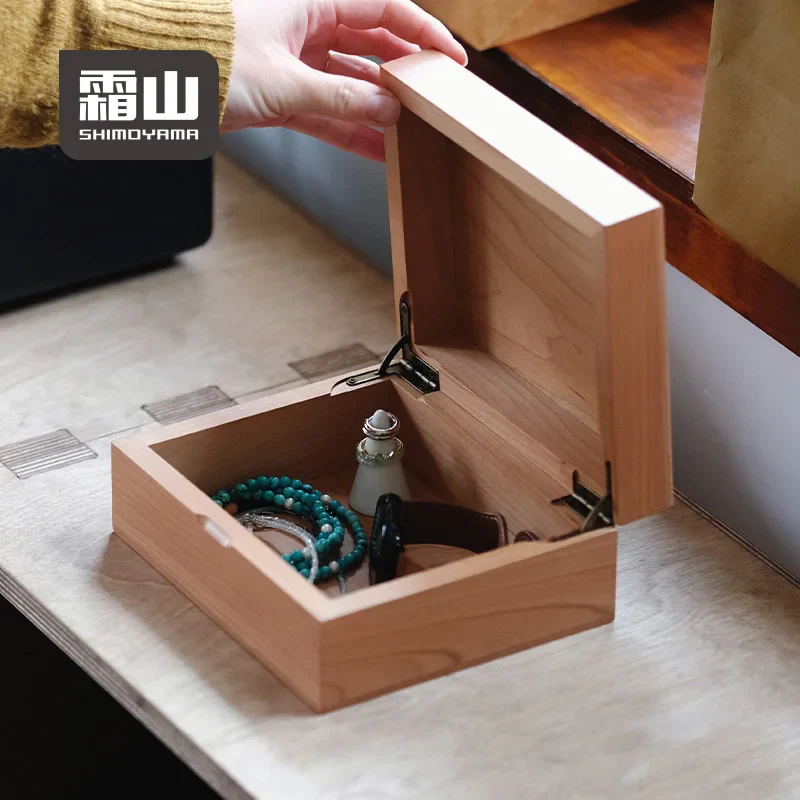 Shimoyama Cherry Wood Sewing Storage Box - 18x15x7.5cm - Image 4