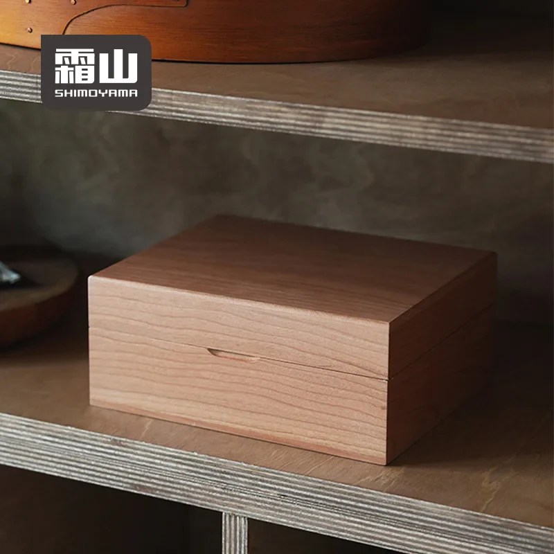 Shimoyama Cherry Wood Sewing Storage Box - 18x15x7.5cm - Image 5