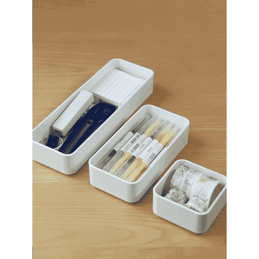 Shimoyama Desktop Storage Box White M - Image 7