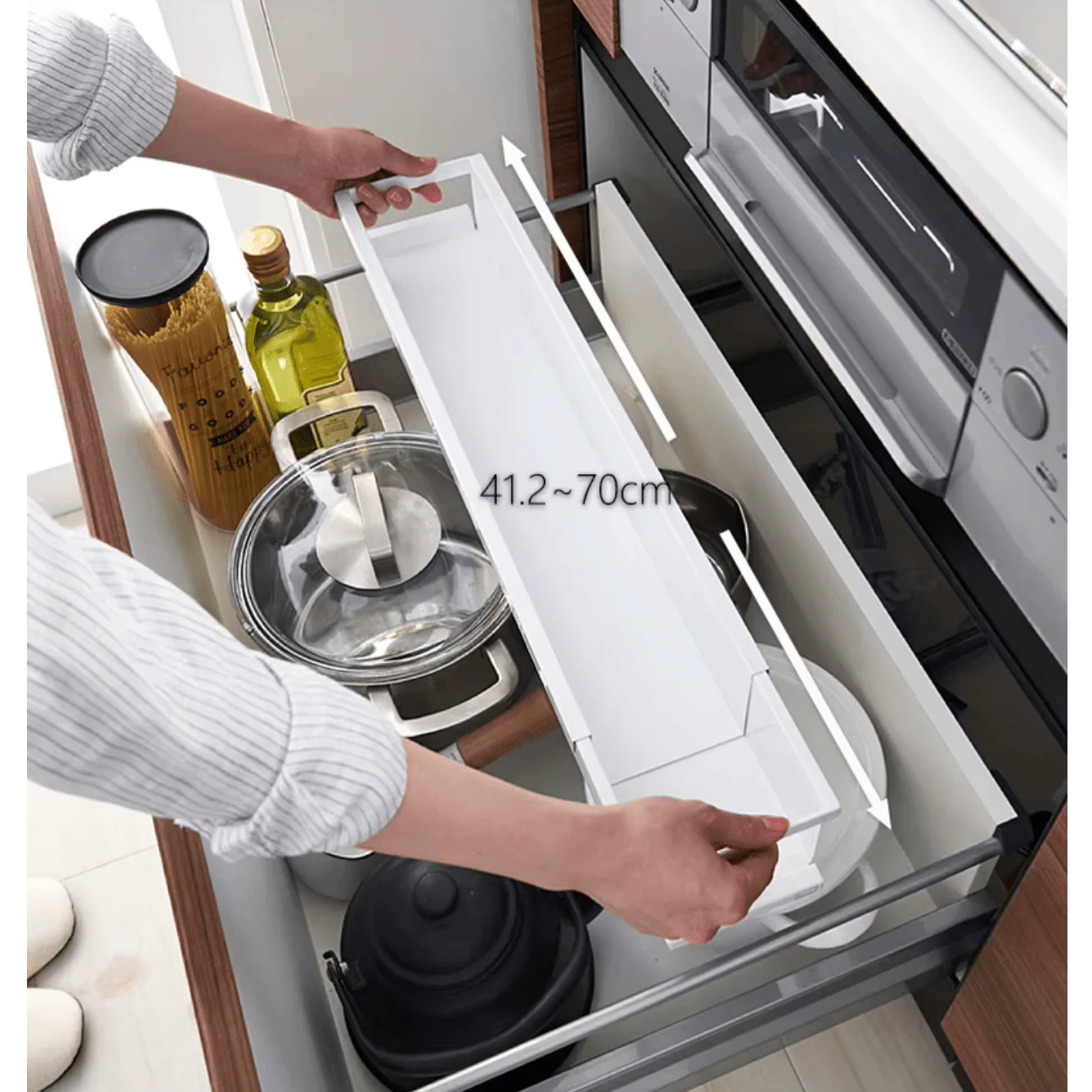 Shimoyama Expandable Kitchen Cabinet Divider Shelf - Image 8