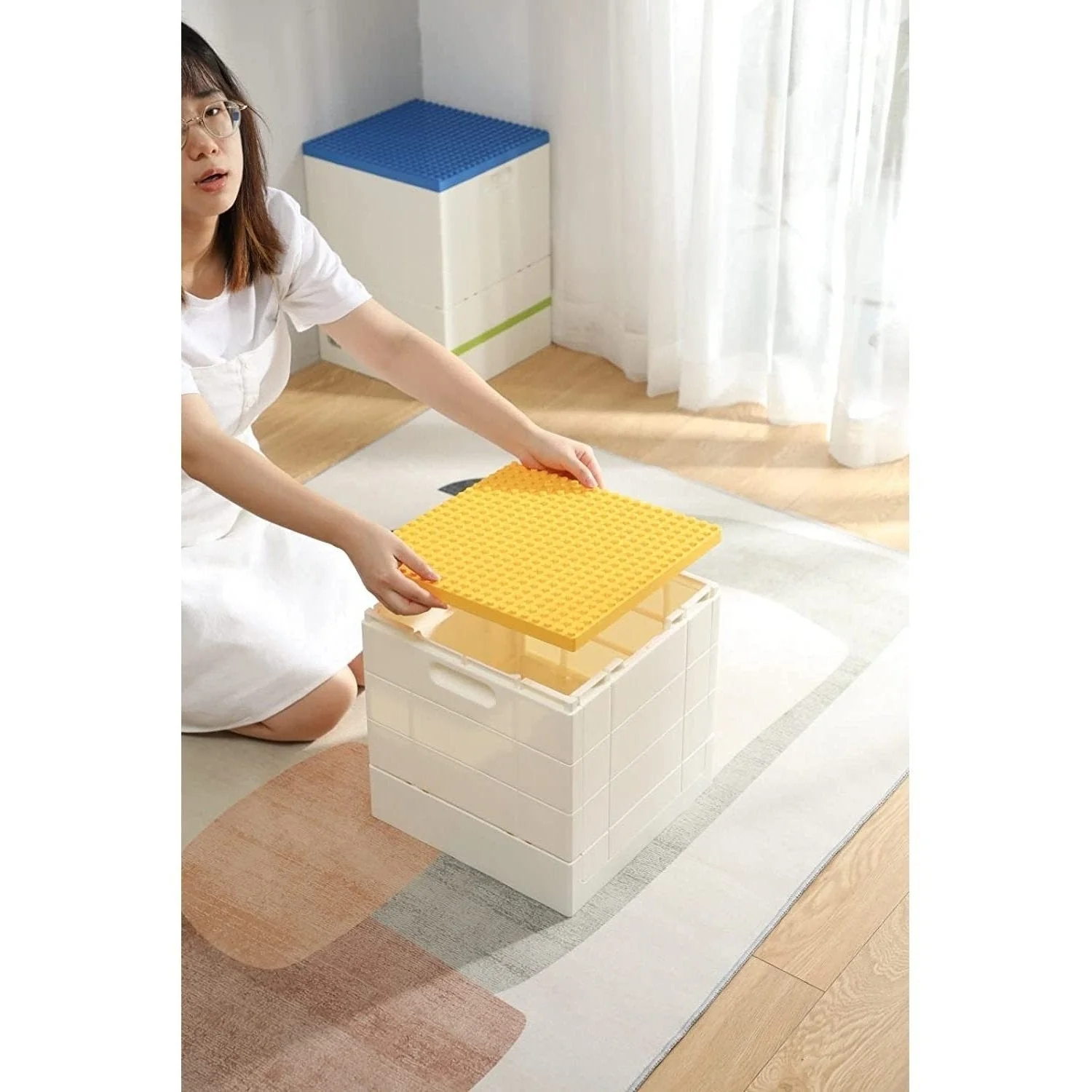 Shimoyama Foldable Brick Toy Storage Box 25L - Image 17