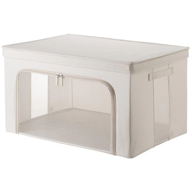 Shimoyama Foldable Linen Storage Box with Clear Windows 100L