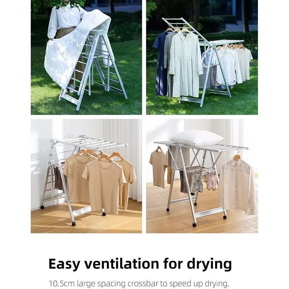 Shimoyama Wing Folding Clothes Drying Rack - L - Image 5
