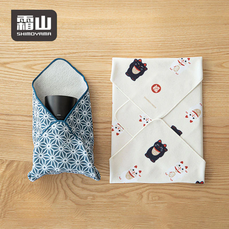 Shimoyama Furoshiki Wrapping Cloth - Fortune Cat - 50 x 50cm - Image 5