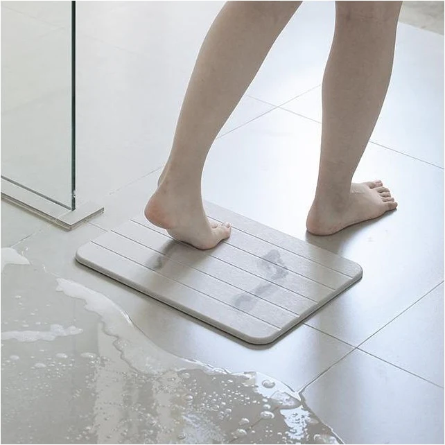 Shimoyama Grey Diatomite Bathmat Pad L