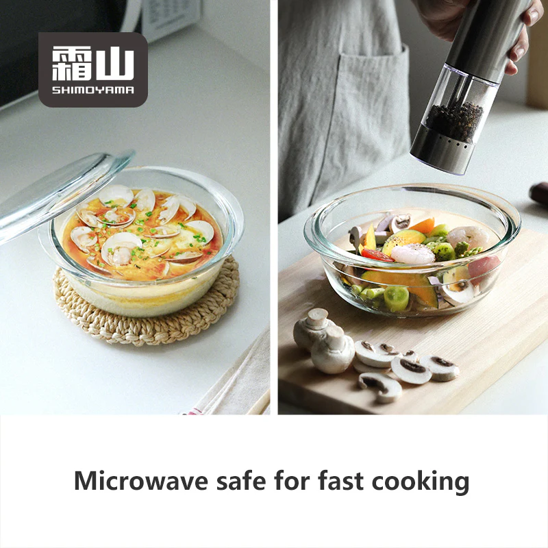 Shimoyama Heat Resistant Glass Casserole & Steaming Set 1.6L - Image 10
